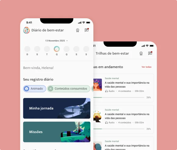 Telas do aplicativo mobile