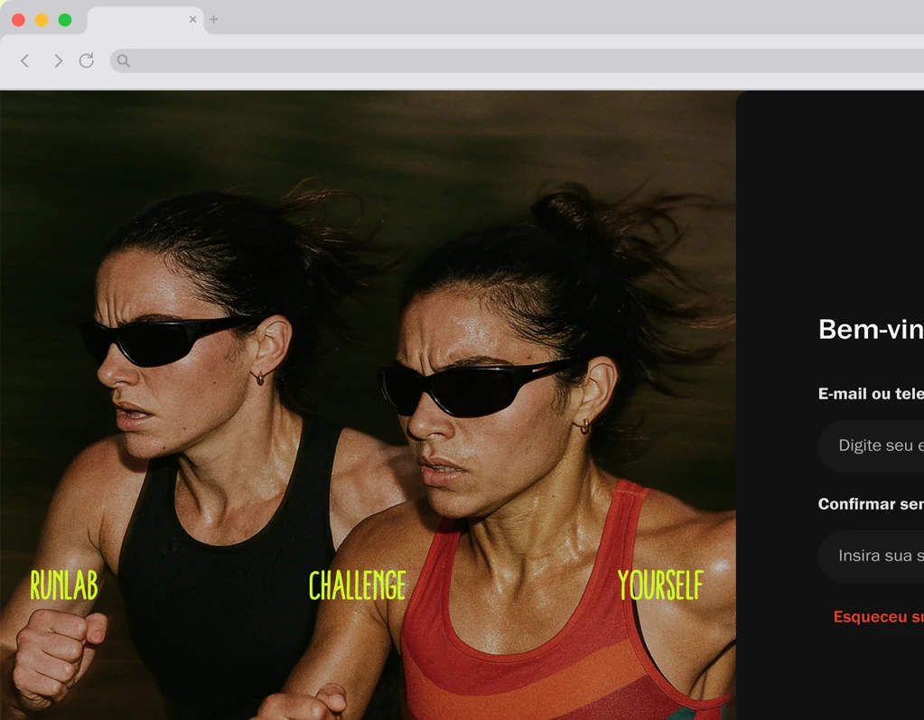 Tela do projeto Sistema
RunLab